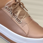 Damen Plateau-Sneaker Lena – Schnürung mit Metallösen, hohe Sohle