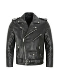 Damenleder-Jacke Lena – Biker Style, Reißverschlüsse, klassisch