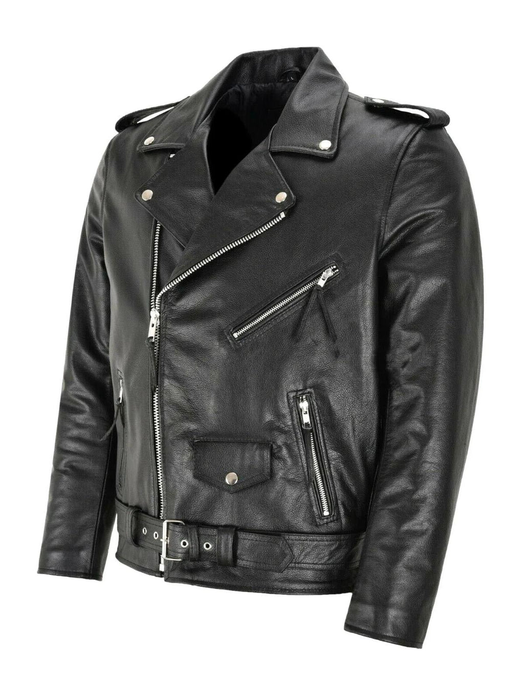 Damenleder-Jacke Lena – Biker Style, Reißverschlüsse, klassisch