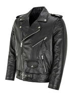 Damenleder-Jacke Lena – Biker Style, Reißverschlüsse, klassisch