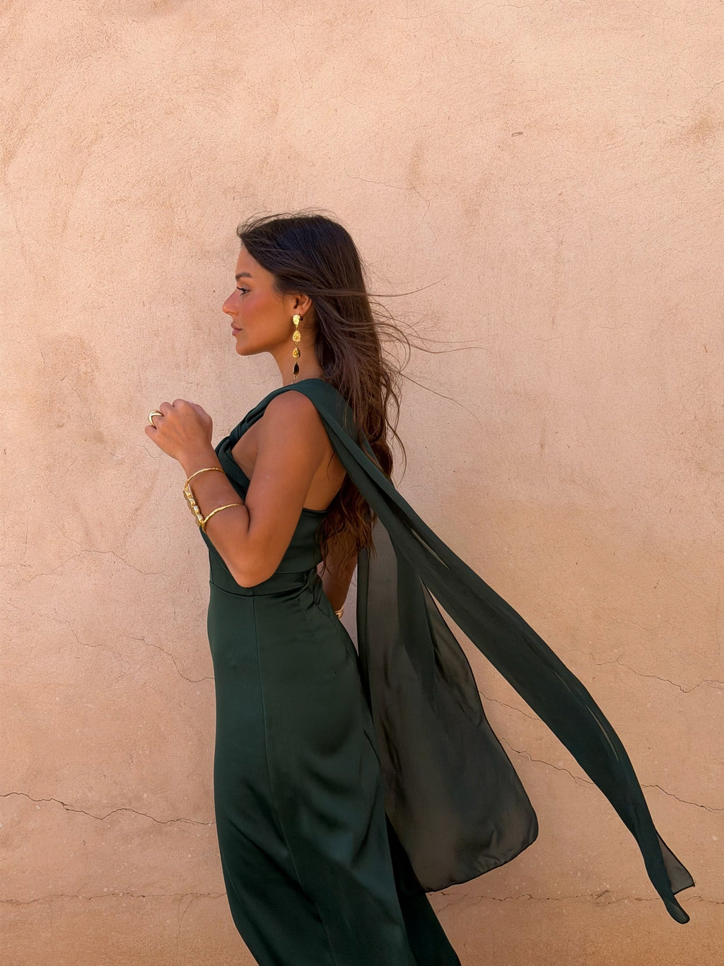 Damen Abendkleid Grün – Elegant mit Ausschnitt, für Hochzeitsgäste
