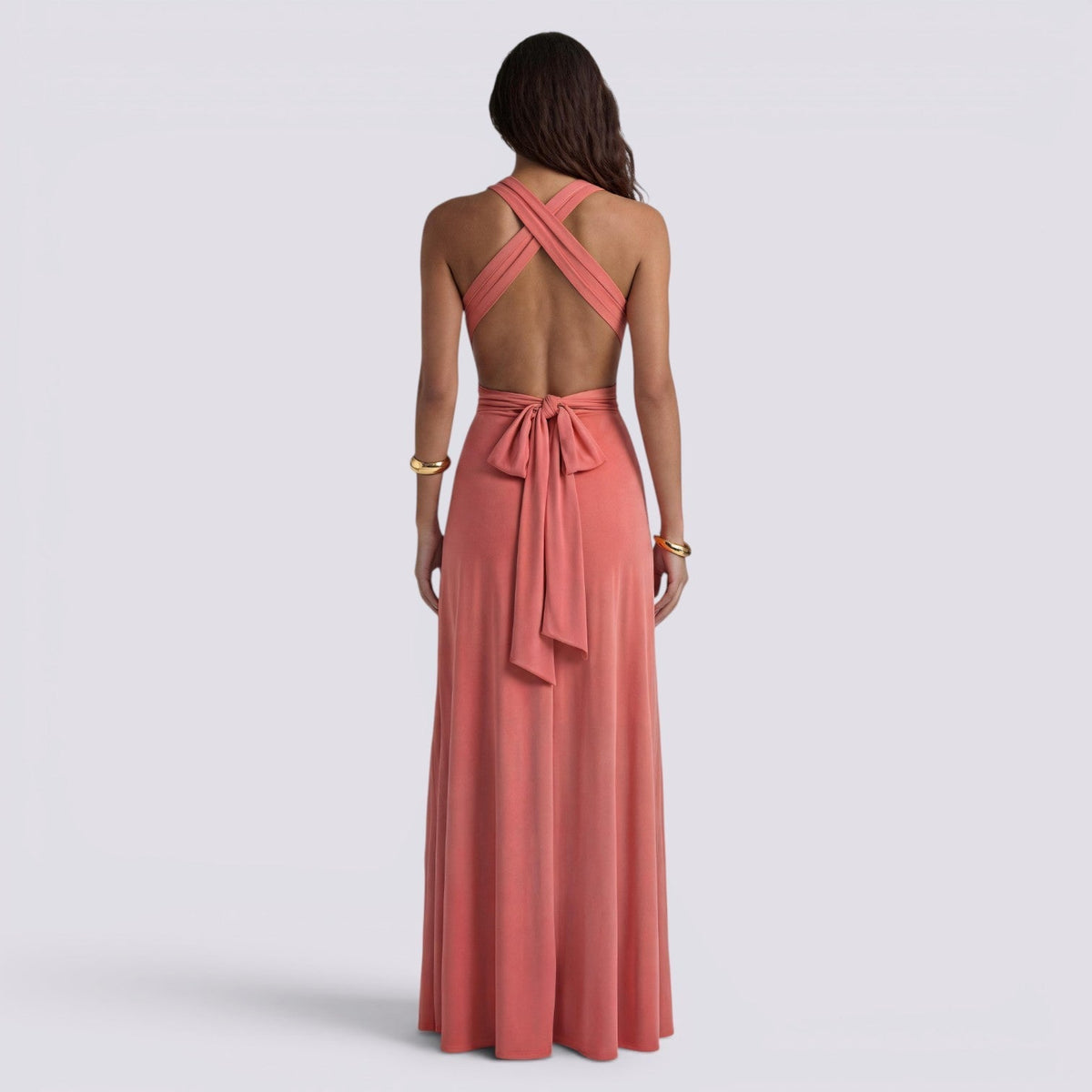 Damen Maxikleid Lina – Wickeldesign, vielseitig bindbar, für Hochzeiten