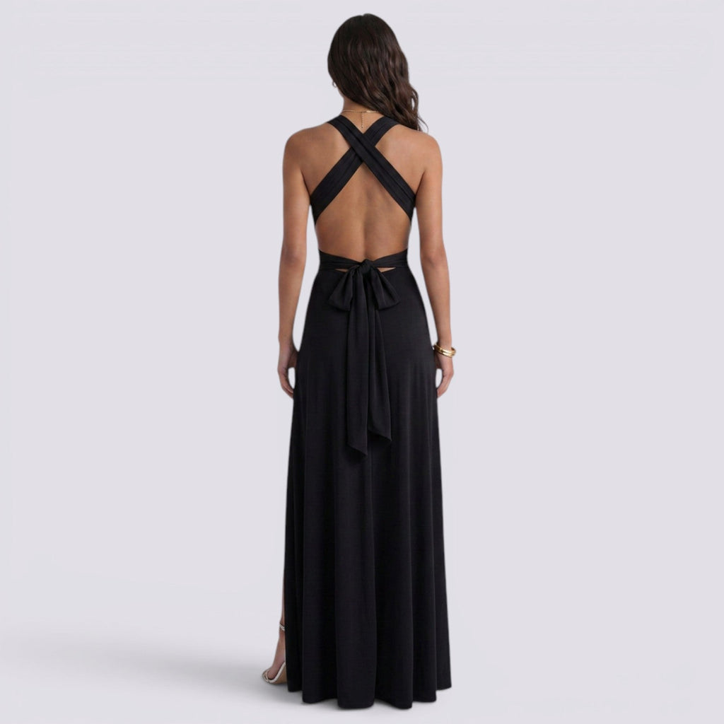 Damen Maxikleid Lina – Wickeldesign, vielseitig bindbar, für Hochzeiten