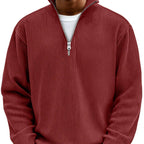 Herren Pullover Jonas – Halbreißverschluss, strukturiert elegant