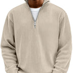 Herren Pullover Jonas – Halbreißverschluss, strukturiert elegant