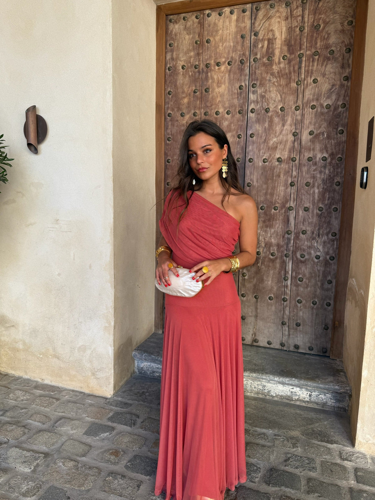 Damen Tüllkleid Rosa – Elastischer Schnitt, fließend