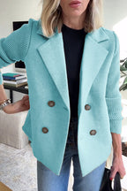 Damen Strickblazer Greta – Tailliert, Kragen mit Kerbe