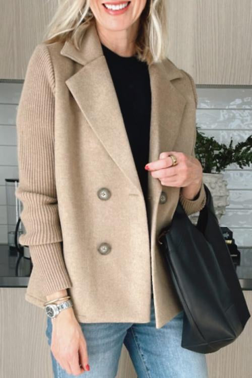Damen Strickblazer Greta – Tailliert, Kragen mit Kerbe