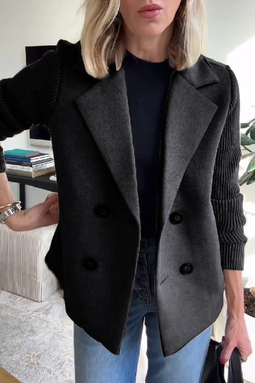 Damen Strickblazer Greta – Tailliert, Kragen mit Kerbe