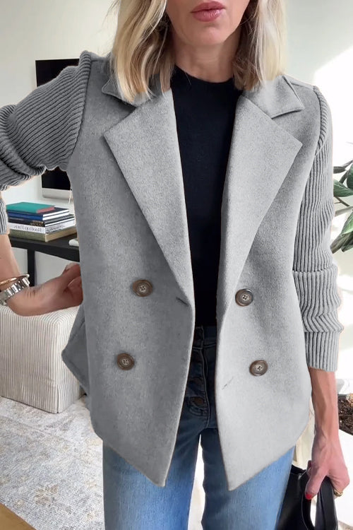 Damen Strickblazer Greta – Tailliert, Kragen mit Kerbe