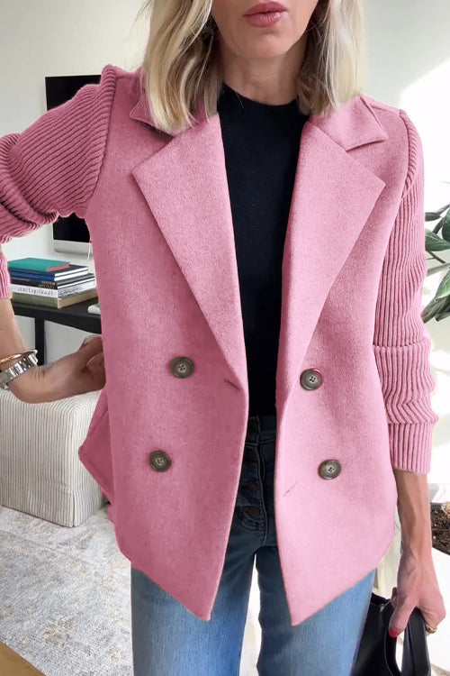 Damen Strickblazer Greta – Tailliert, Kragen mit Kerbe