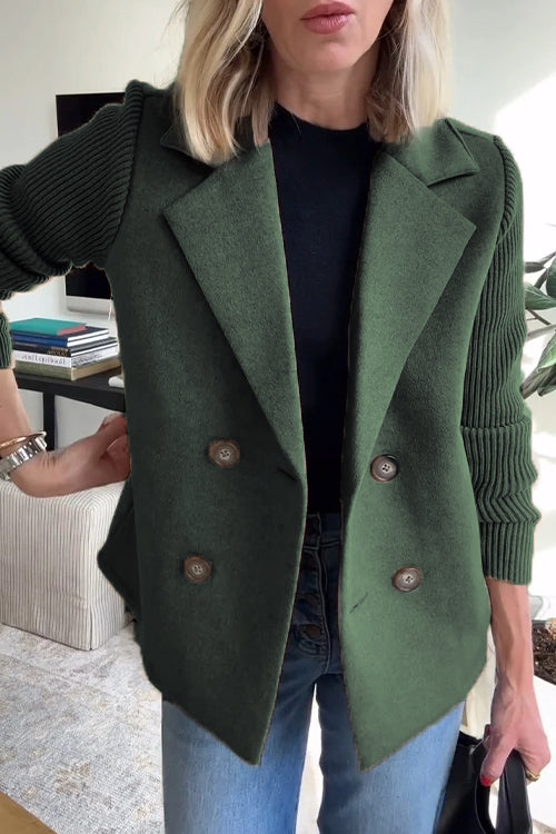 Damen Strickblazer Greta – Tailliert, Kragen mit Kerbe