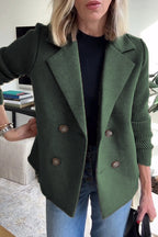 Damen Strickblazer Greta – Tailliert, Kragen mit Kerbe