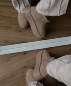 Damen Stiefel Plattform Greta – Kamelfarben, Gefüttert