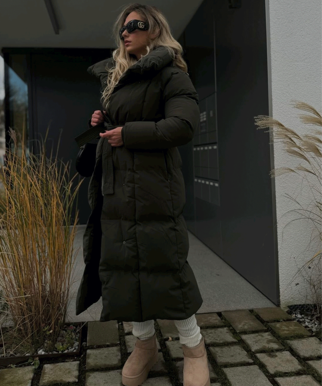 Damen Stiefel Plattform Greta – Kamelfarben, Gefüttert