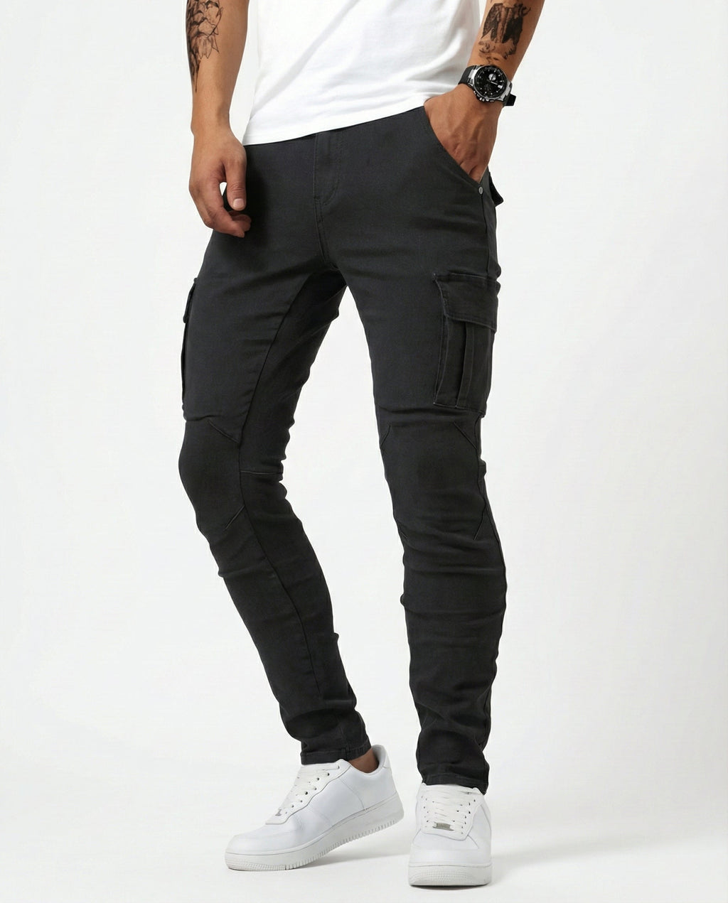 Herren Cargo Hose Marineblau – Elastisch, funktional, modern