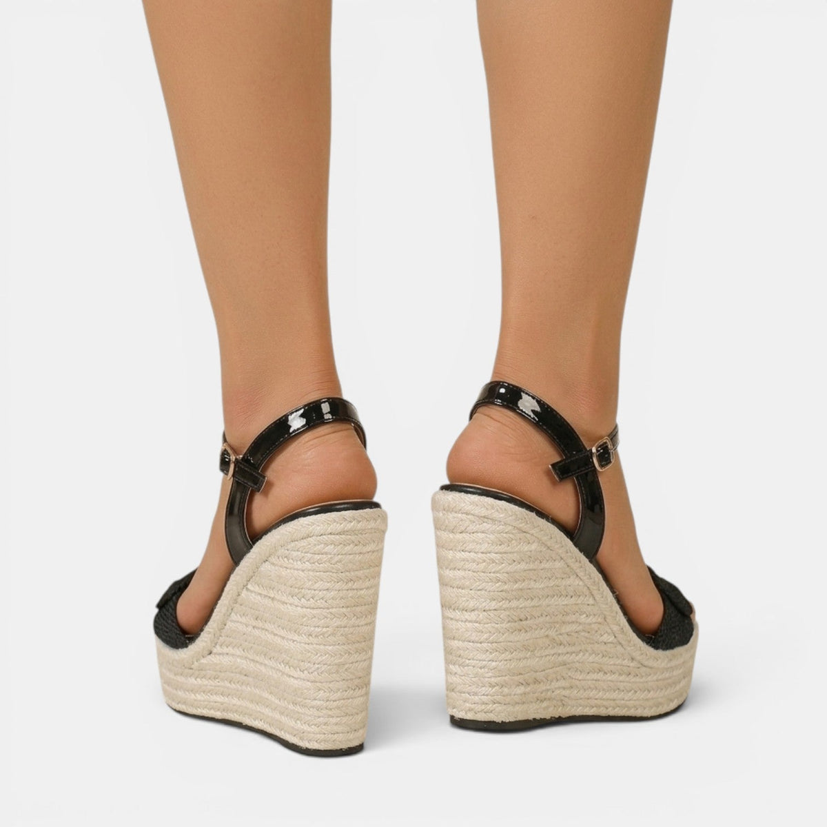 Damen Sandale Emma – Geflochtene Keilabsatz-Plattform Sommer
