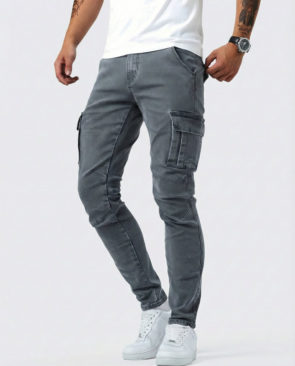 Herren Cargo Hose Marineblau – Elastisch, funktional, modern