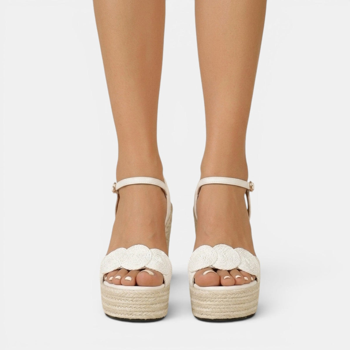 Damen Sandale Emma – Geflochtene Keilabsatz-Plattform Sommer
