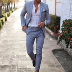 Herrenanzug Leinen Felix – Slim Fit, klassischer Revers