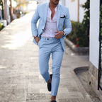 Herrenanzug Leinen Felix – Slim Fit, klassischer Revers