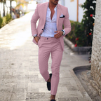 Herrenanzug Leinen Felix – Slim Fit, klassischer Revers