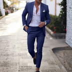 Herrenanzug Leinen Felix – Slim Fit, klassischer Revers