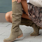 Damen Stiefel Luna – Wildlederoptik, warm, elegant