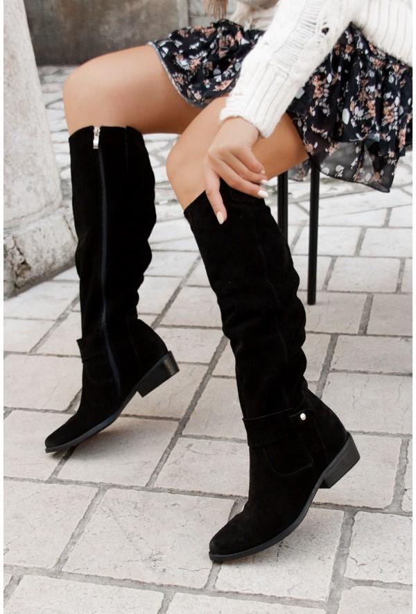 Damen Stiefel Luna – Wildlederoptik, warm, elegant