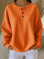Damen Strickpullover Marta – Waffelpiqué, Unifarben