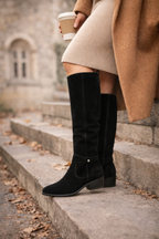 Damen Stiefel Luna – Wildlederoptik, warm, elegant
