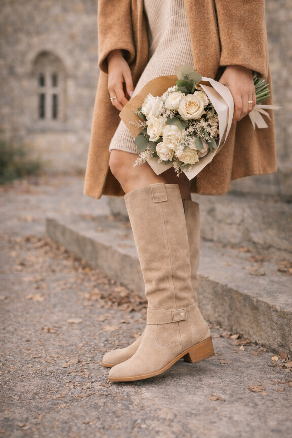 Damen Stiefel Luna – Wildlederoptik, warm, elegant