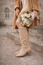 Damen Stiefel Luna – Wildlederoptik, warm, elegant
