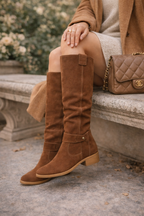 Damen Stiefel Luna – Wildlederoptik, warm, elegant