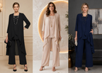 Damen 3er Set Gina – Cardigan, Shirt & Hose, vielseitig