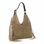 Damen Strandtasche Sophia – geflochtene Kordel, Hobo-Style