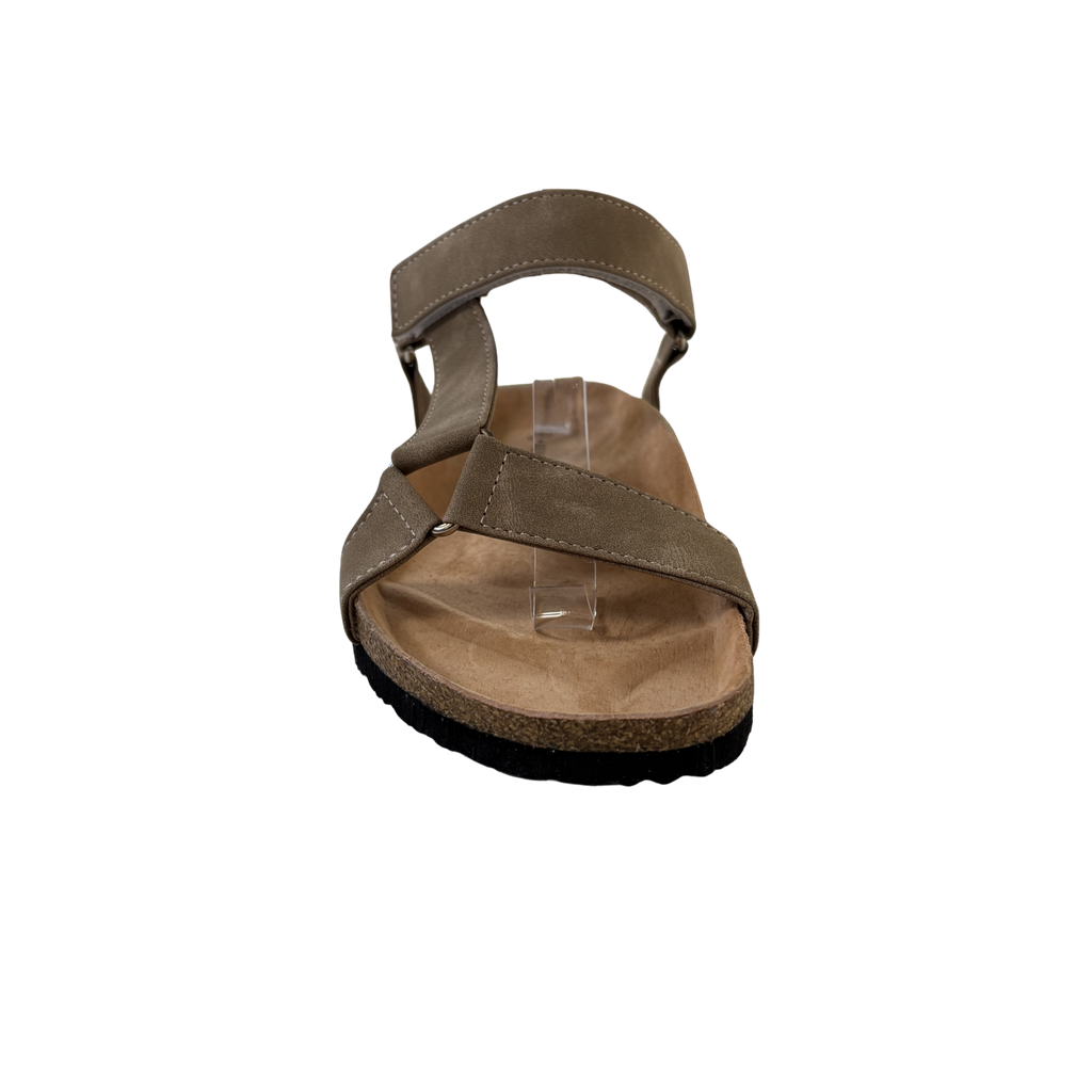 Herren Sandale Paul – Beige, Minimaldesign, Klebeverschluss