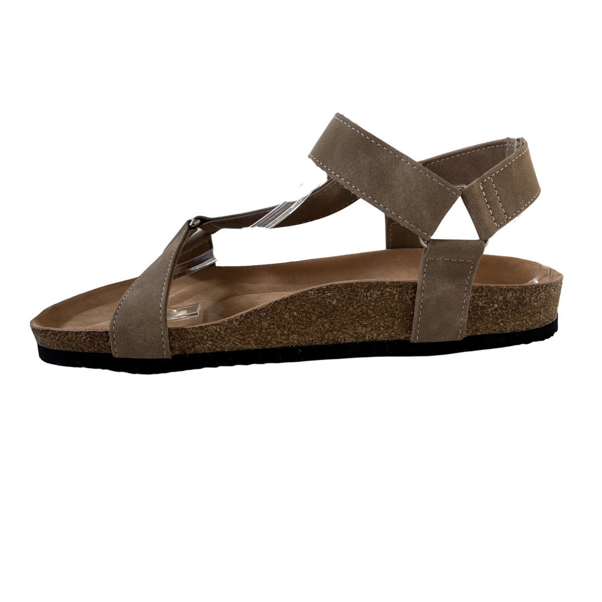 Herren Sandale Paul – Beige, Minimaldesign, Klebeverschluss