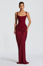 Damen Maxikleid Greta – Sanduhrform mit Korsett