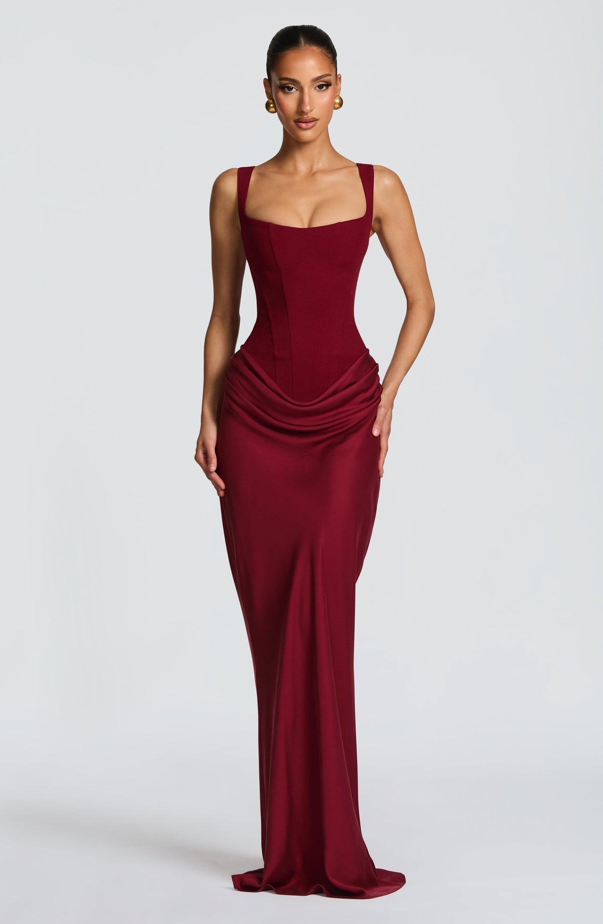 Damen Maxikleid Greta – Sanduhrform mit Korsett