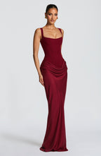 Damen Maxikleid Greta – Sanduhrform mit Korsett