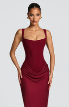 Damen Maxikleid Greta – Sanduhrform mit Korsett