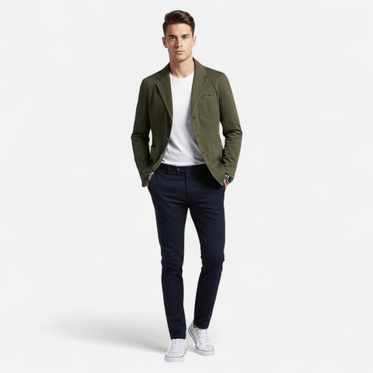 Herren Blazer Felix – Italienischer Stil, 3-Knopf, Übergröße