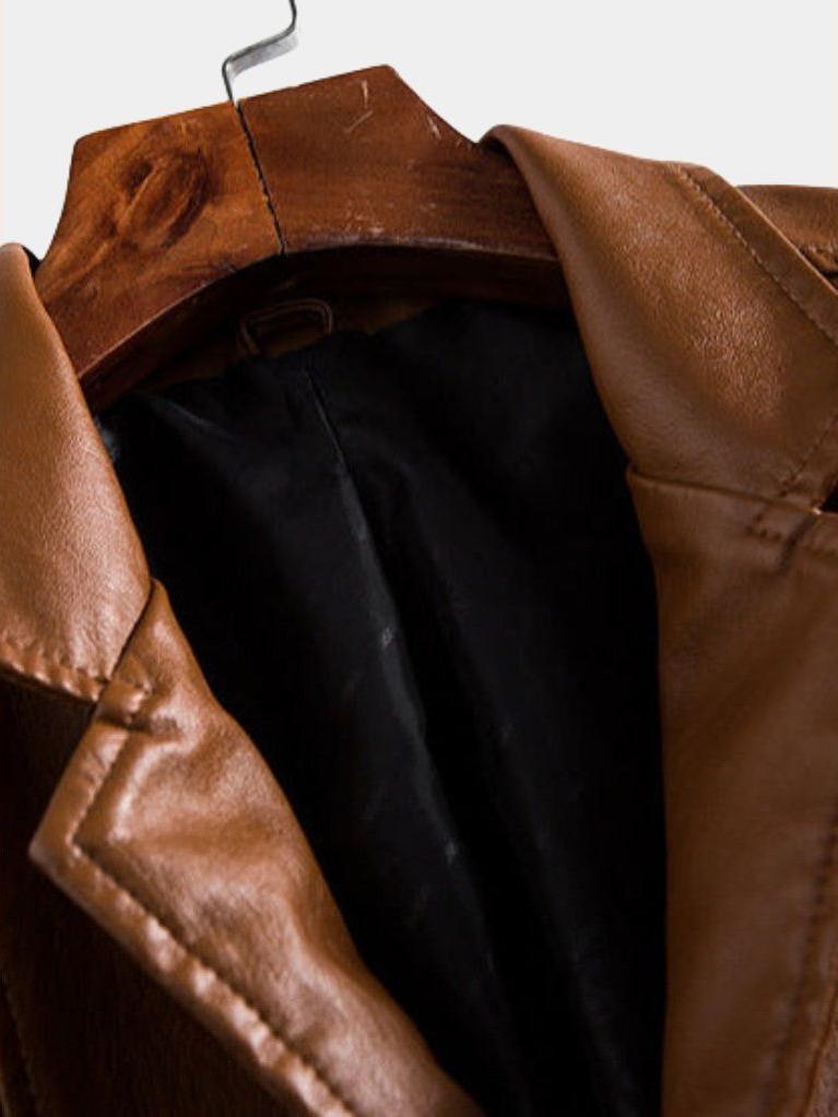 Herren Lederjacke Marcus – Premium Karamell, Kunsthandwerk