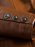 Herren Lederjacke Marcus – Premium Karamell, Kunsthandwerk