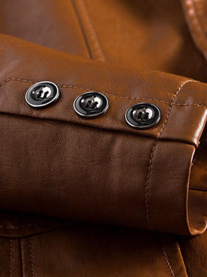 Herren Lederjacke Marcus – Premium Karamell, Kunsthandwerk