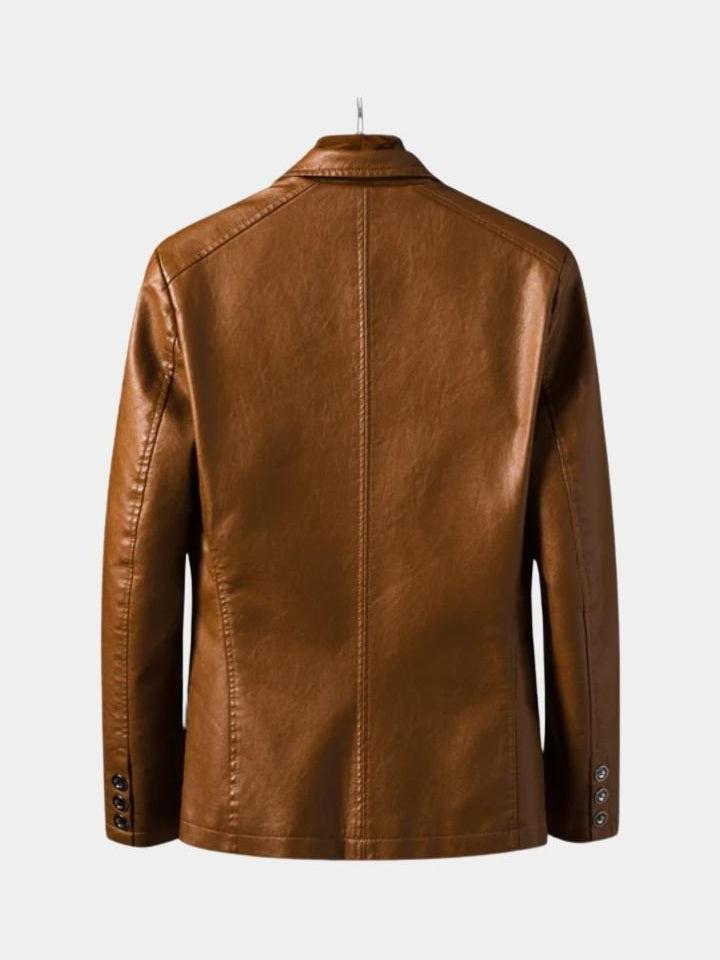 Herren Lederjacke Marcus – Premium Karamell, Kunsthandwerk