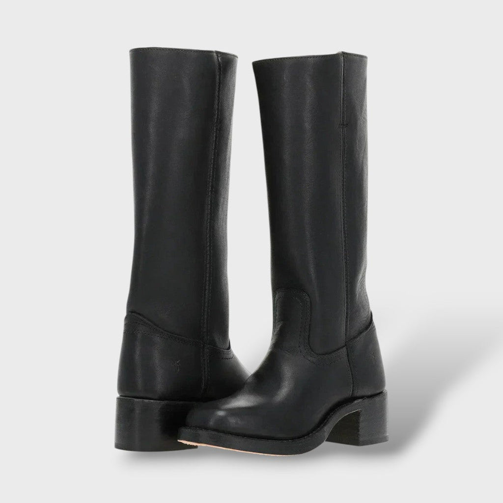 Damen Stiefel Clara – Kniehoch elegant, strukturierte Sohle