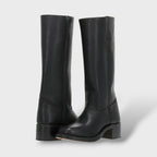 Damen Stiefel Clara – Kniehoch elegant, strukturierte Sohle