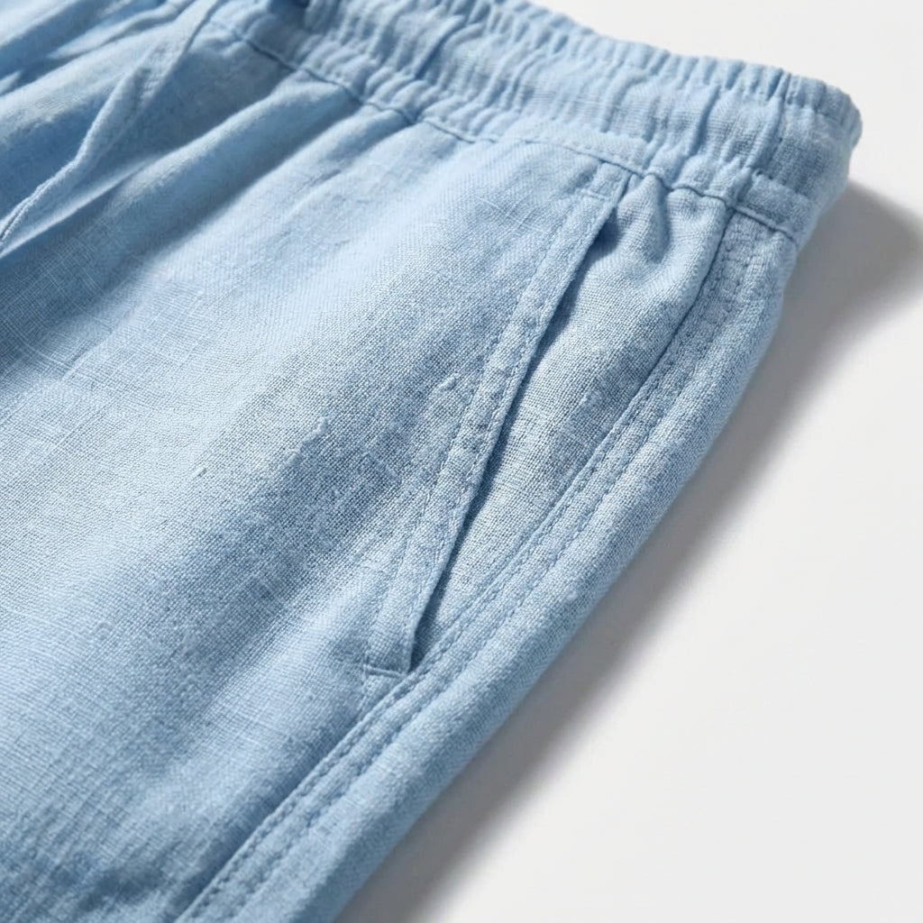Herrenhose Felix – Leinen, elastischer Bund, gerade Passform
